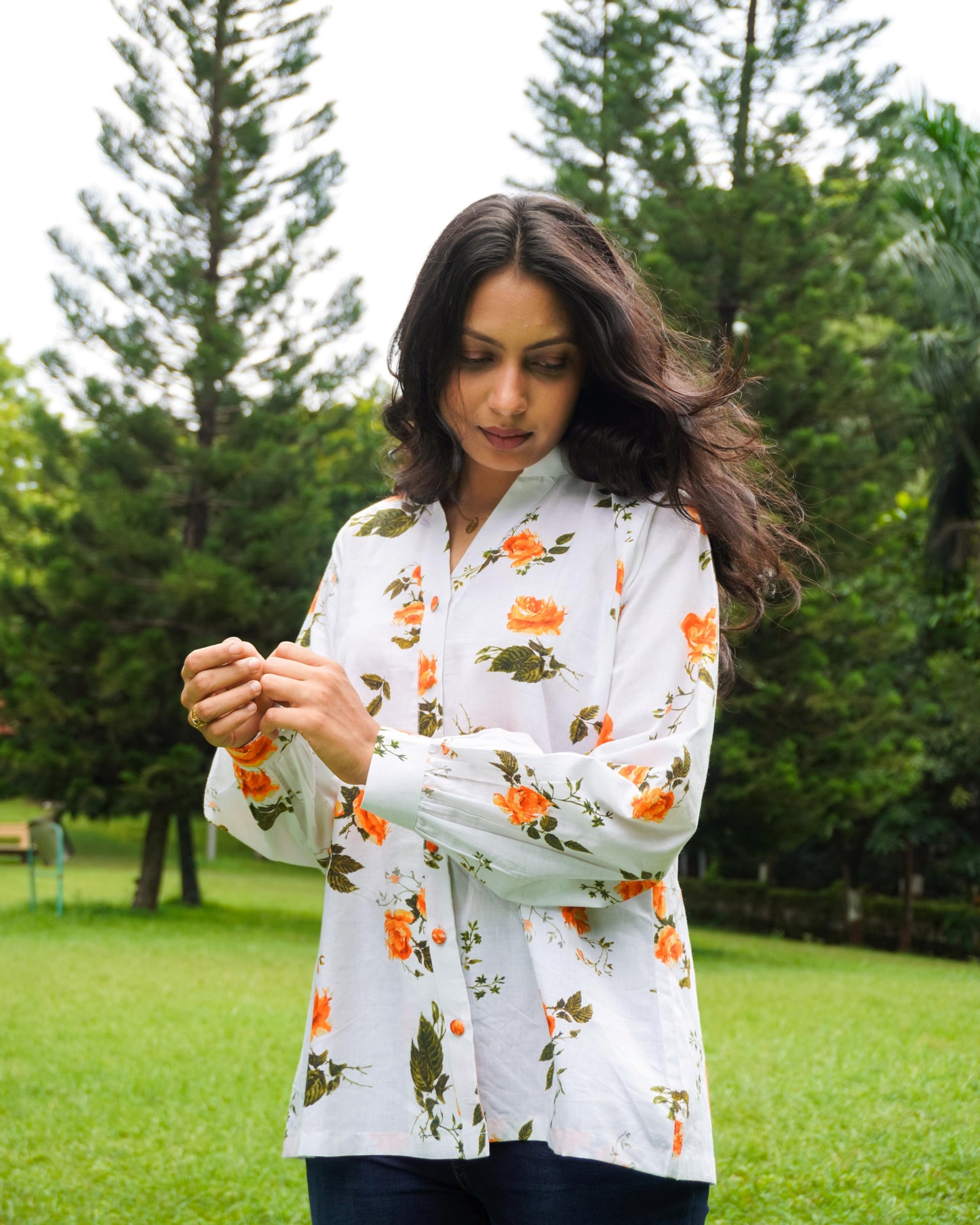 Floral Shirt Top