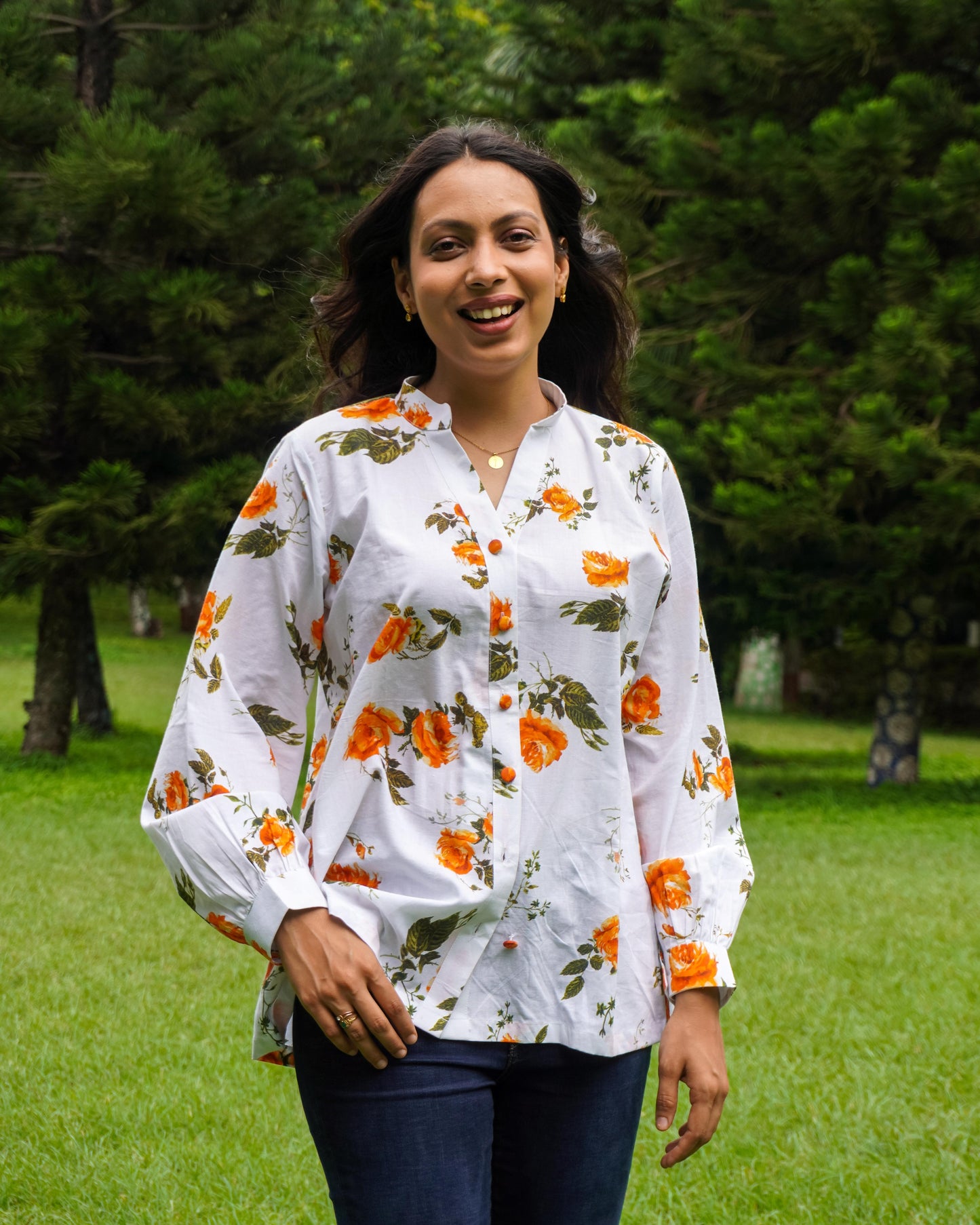 Floral Shirt Top