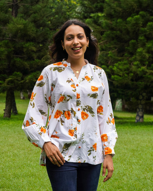 Floral Shirt Top