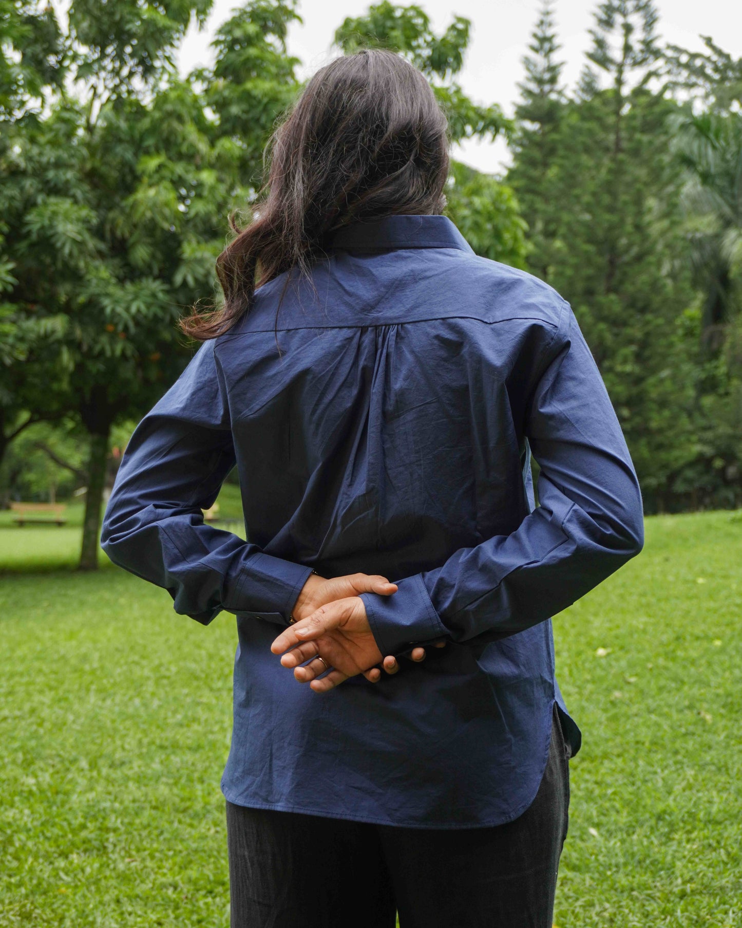 Blue Organic cotton shirt
