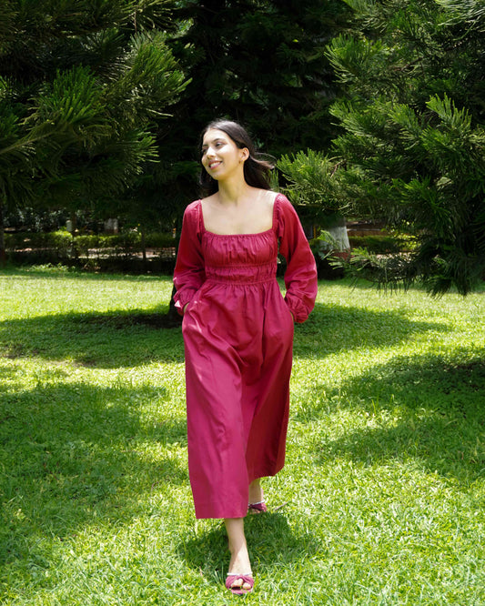 Pink organic cotton dress