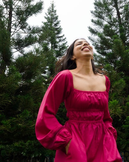 Pink organic cotton dress