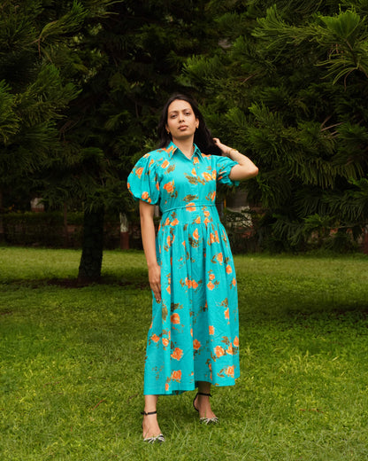 Floral Drop waist dress