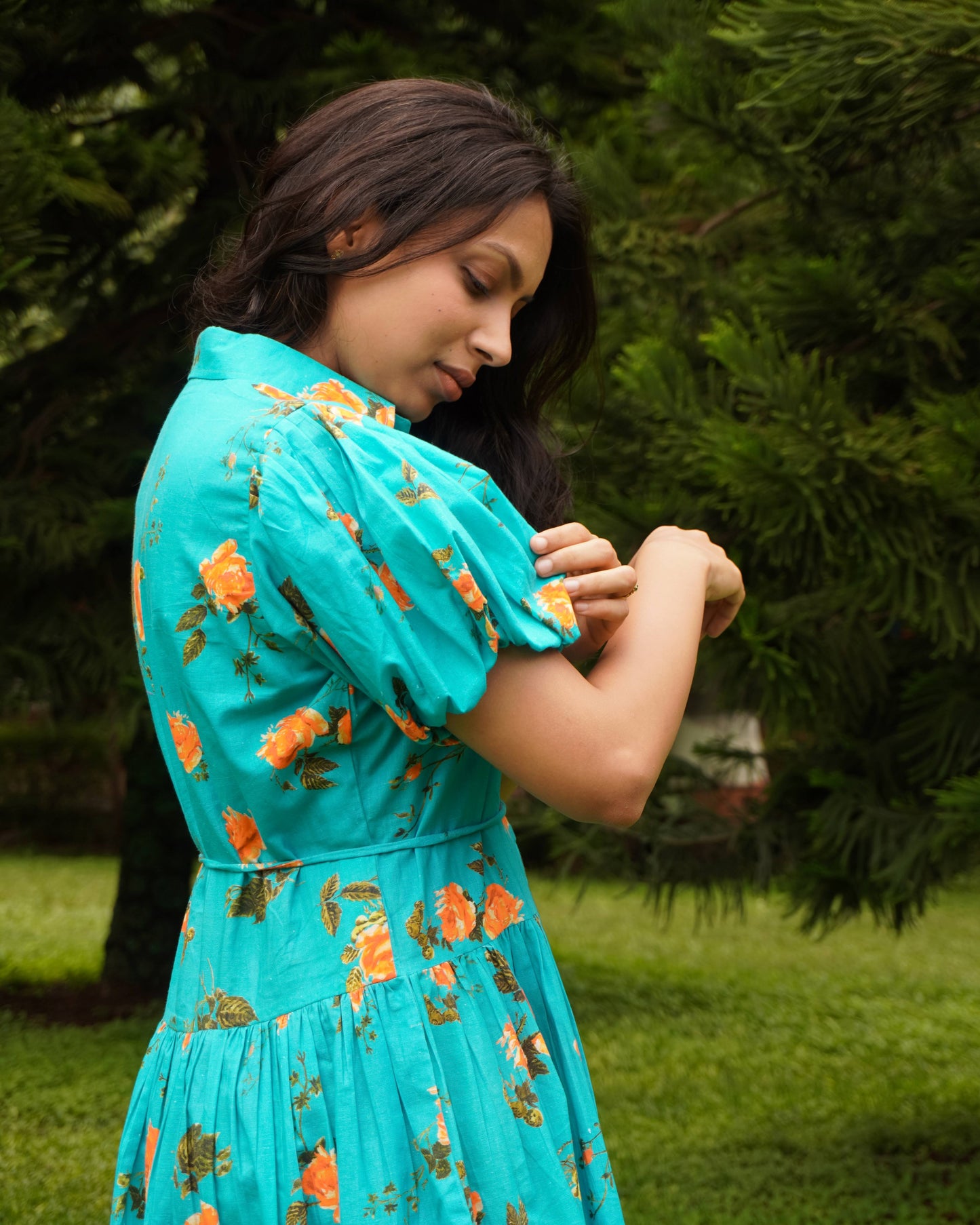 Floral Drop waist dress