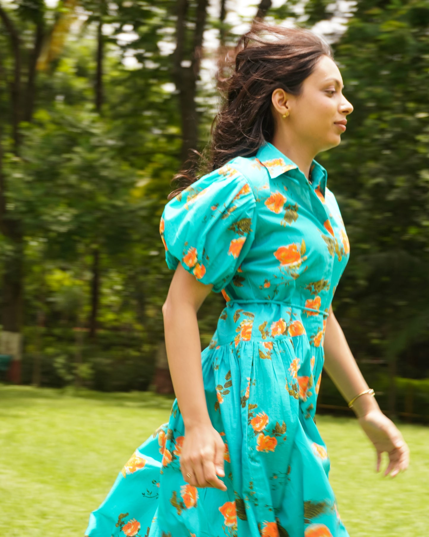 Floral Drop waist dress