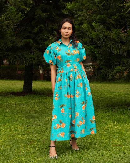 Floral Drop waist dress